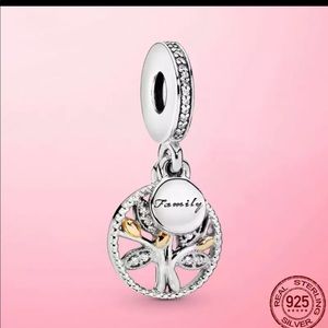 925 Sterling Silver Family Tree Charm